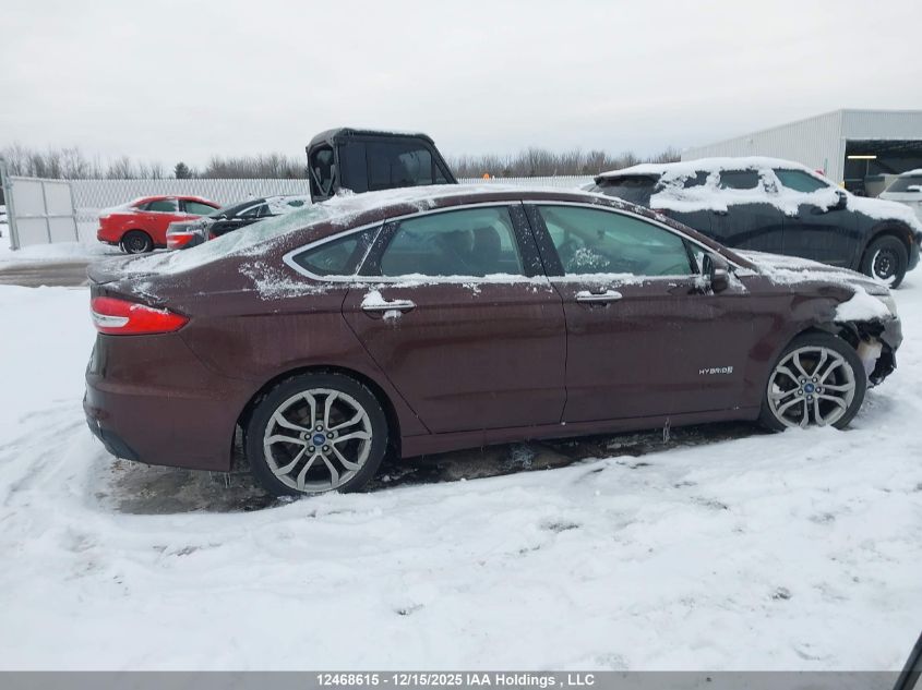 2019 Ford Fusion Hybrid Titanium VIN: 3FA6P0RU6KR211708 Lot: 12468615