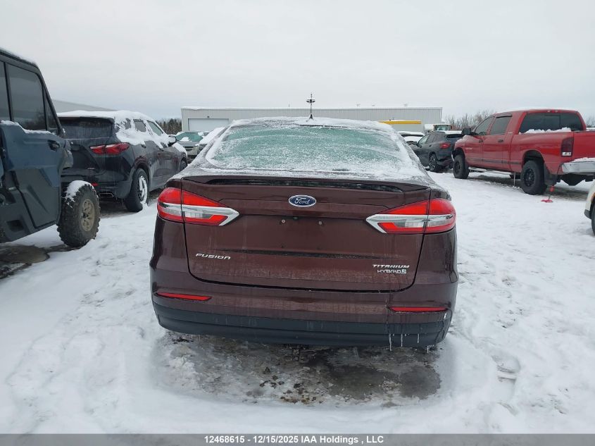 2019 Ford Fusion Hybrid Titanium VIN: 3FA6P0RU6KR211708 Lot: 12468615