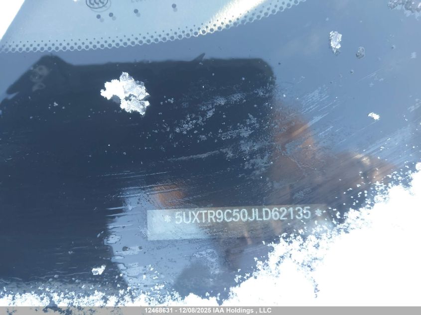 2018 BMW X3 3.0I VIN: 5UXTR9C50JLD62135 Lot: 12468631