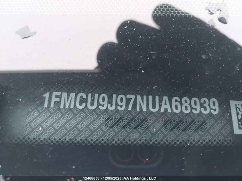 2022 Ford Escape Titanium VIN: 1FMCU9J97NUA68939 Lot: 12468658