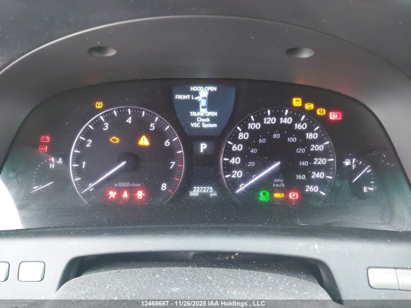 2007 Lexus Ls 460 VIN: JTHBL46F675006951 Lot: 12468687