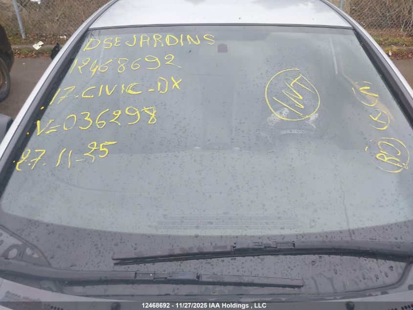 2007 Honda Civic Dx VIN: 2HGFA16317H036298 Lot: 12468692