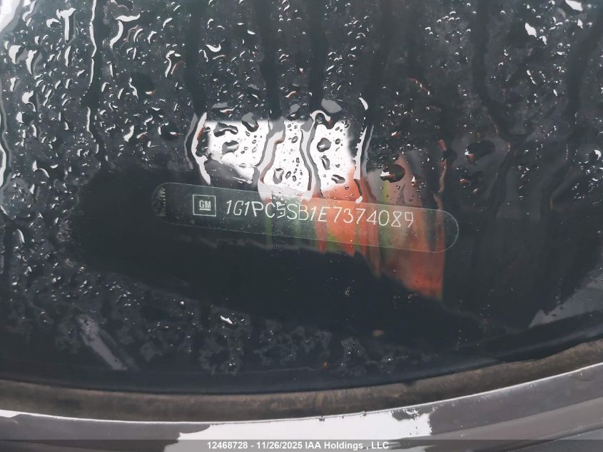 2014 Chevrolet Cruze VIN: 1G1PC5SB1E7374089 Lot: 12468728