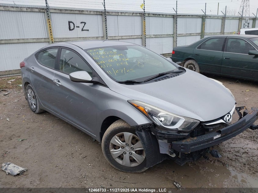 Vin: 5npdh4ae8gh664782, lot: 2854088, hyundai elantra se/sport/limited 20161