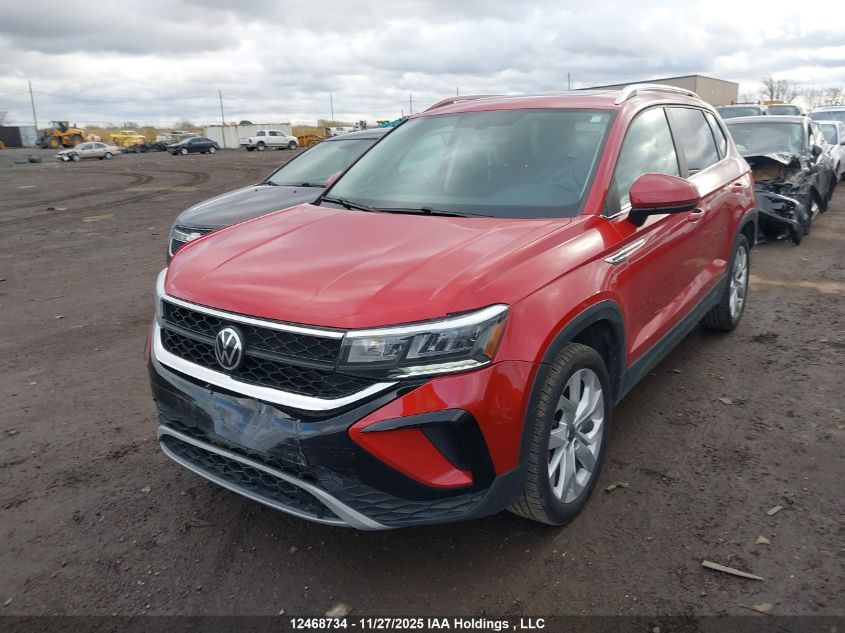 2022 Volkswagen Taos Comfortline VIN: 3VVEX7B26NM000860 Lot: 12468734