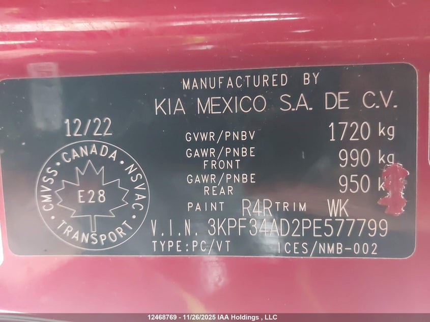 3KPF34AD2PE577799 2023 KIA FORTE photo no. 9
