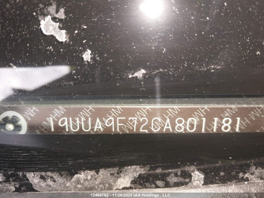 2012 Acura Tl Elite VIN: 19UUA9F72CA801181 Lot: 12468782