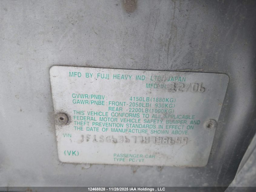 2007 Subaru Forester 2.5X/Sports 2.5X VIN: JF1SG63677H738659 Lot: 12468828