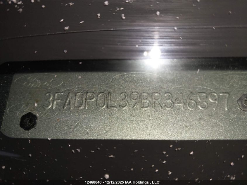 2011 Ford Fusion Hybrid Hybrid VIN: 3FADP0L39BR346897 Lot: 12468840