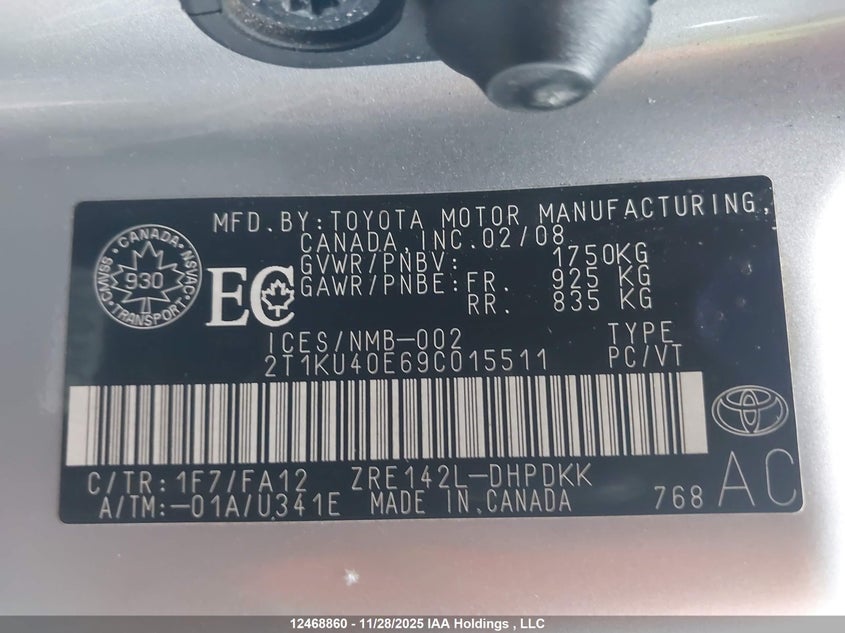 2T1KU40E69C015511 2009 TOYOTA MATRIX photo no. 18