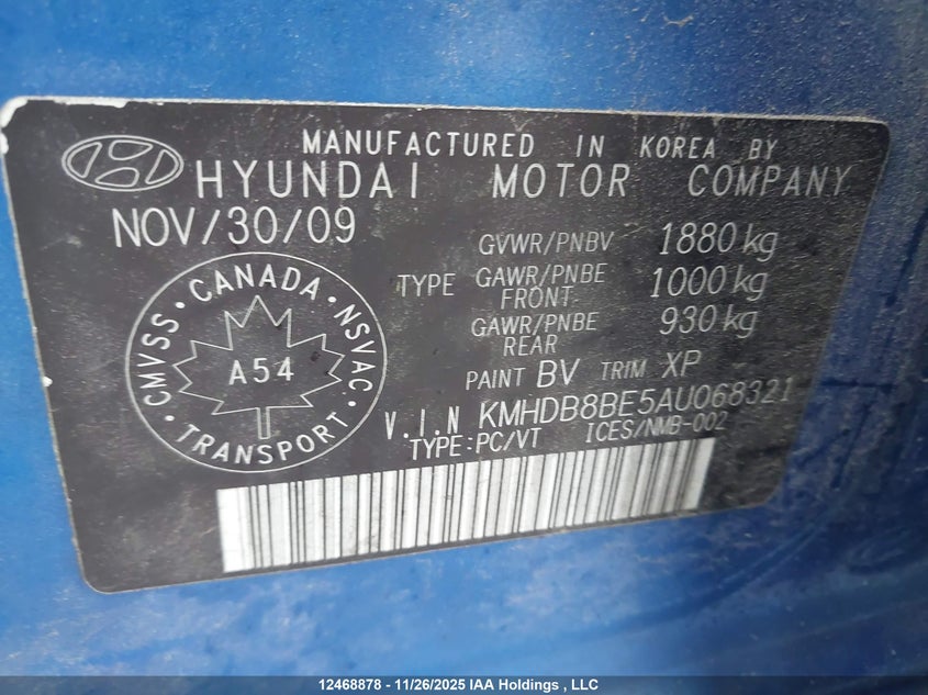 KMHDB8BE5AU068321 2010 HYUNDAI ELANTRA photo no. 18