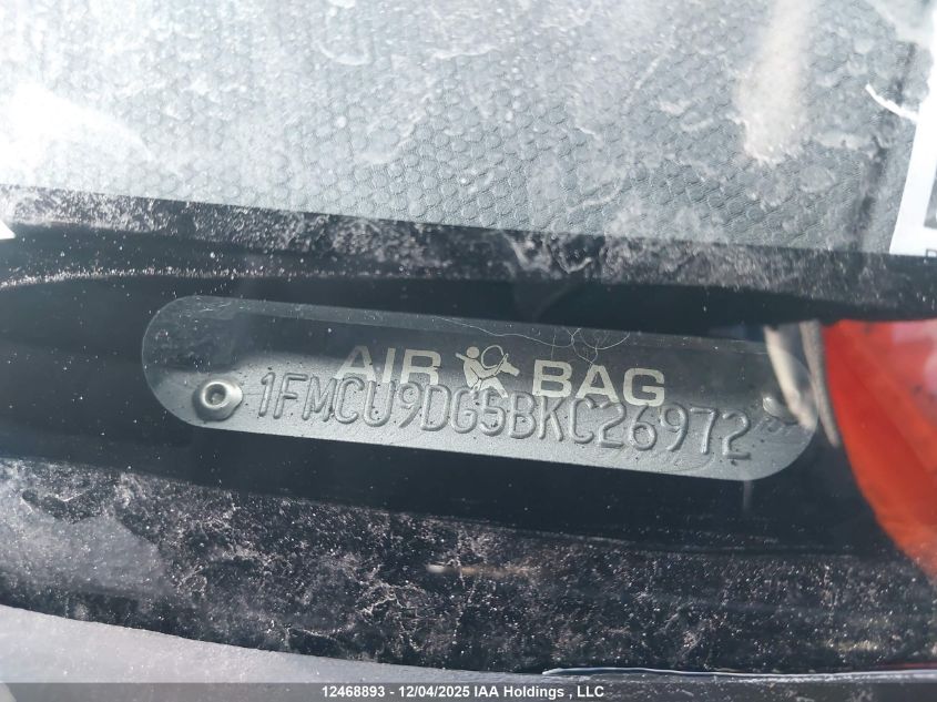 2011 Ford Escape Xlt Automatic VIN: 1FMCU9DG5BKC26972 Lot: 12468893