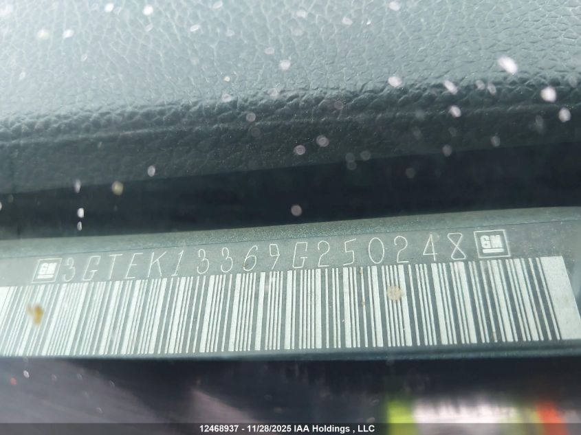 2009 GMC Sierra K1500 VIN: 3GTEK13369G250248 Lot: 12468937