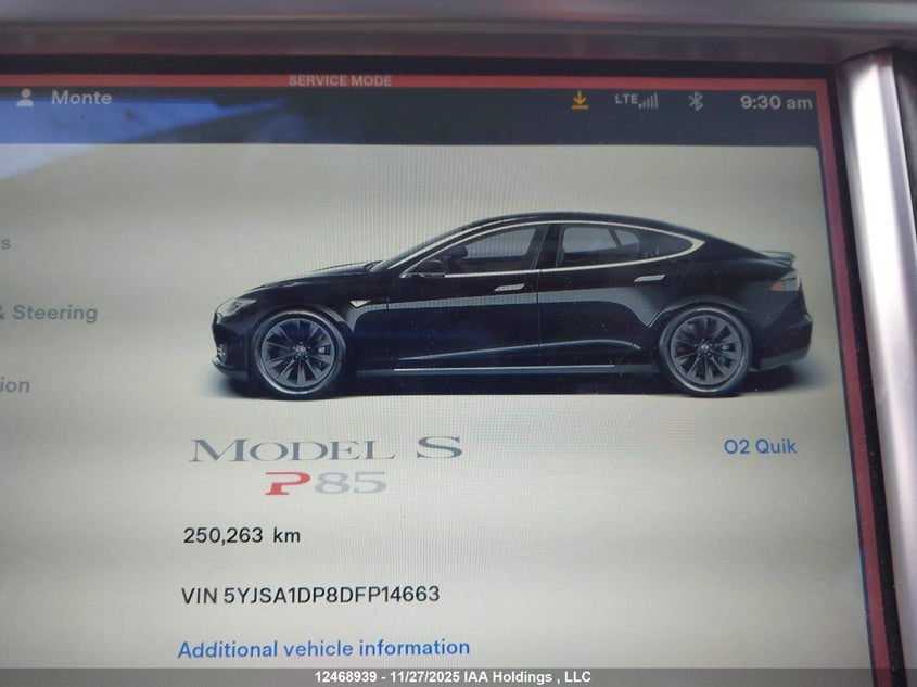 5YJSA1DP8DFP14663 2013 TESLA MODEL S photo no. 15