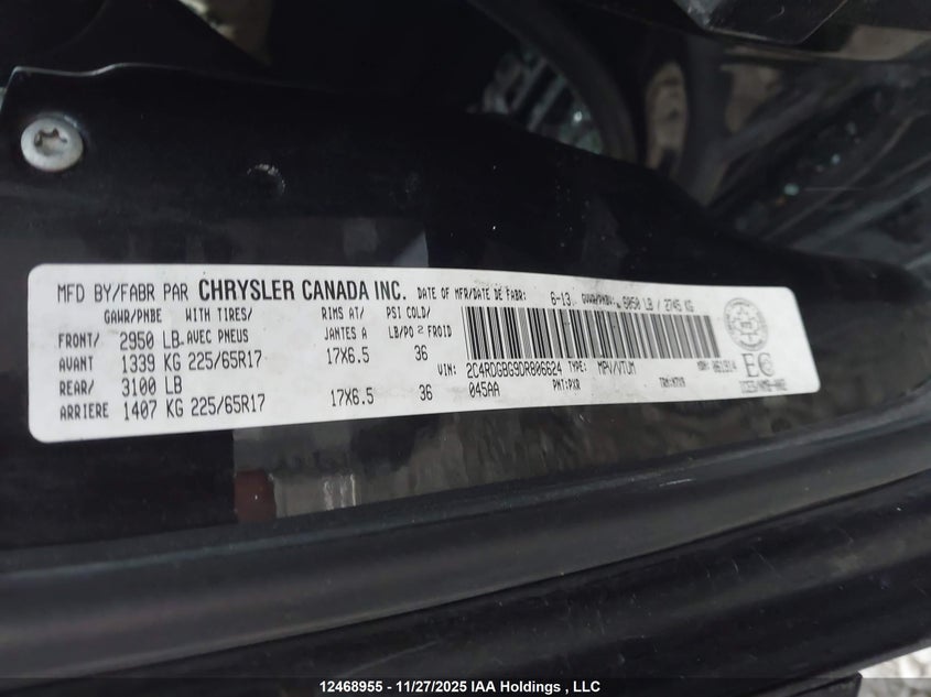 2C4RDGBG9DR806624 2013 DODGE CARAVAN photo no. 9