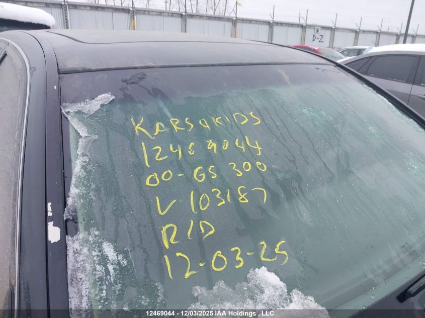 2000 Lexus Gs 300 VIN: JT8BD68S7Y0103187 Lot: 12469044