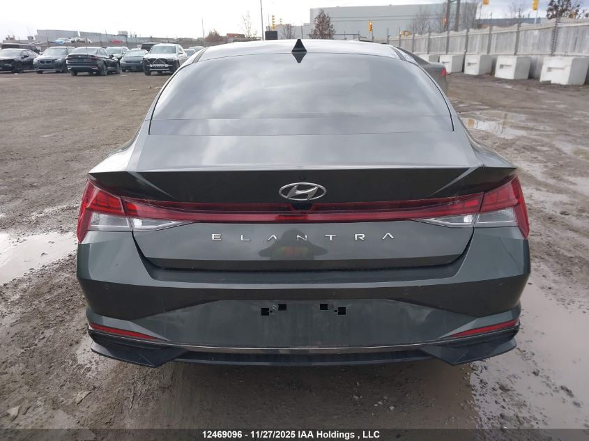 2021 Hyundai Elantra Ultimate Ivt With Tech Package With Two-Tone Interior VIN: KMHLN4AG2MU164328 Lot: 12469096