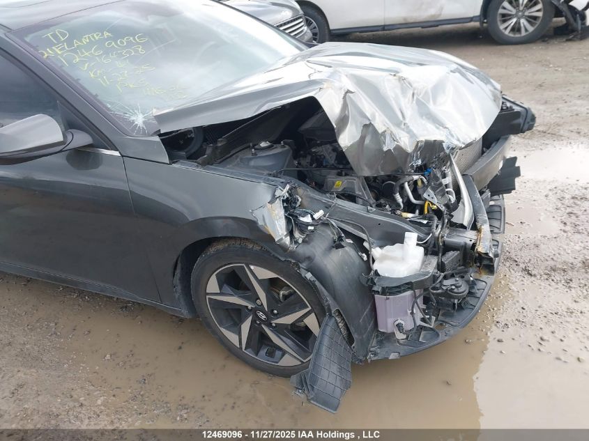 2021 Hyundai Elantra Ultimate Ivt With Tech Package With Two-Tone Interior VIN: KMHLN4AG2MU164328 Lot: 12469096