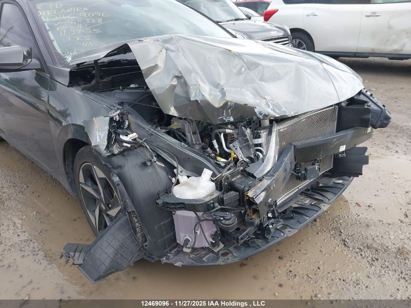 2021 Hyundai Elantra Ultimate Ivt With Tech Package With Two-Tone Interior VIN: KMHLN4AG2MU164328 Lot: 12469096