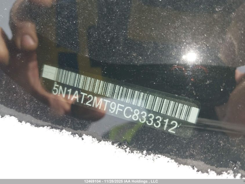 2015 Nissan Rogue S/Sv VIN: 5N1AT2MT9FC833312 Lot: 12469104
