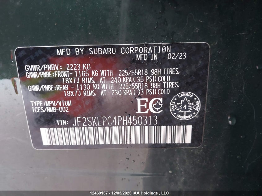 JF2SKEPC4PH450313 2023 SUBARU FORESTER photo no. 19