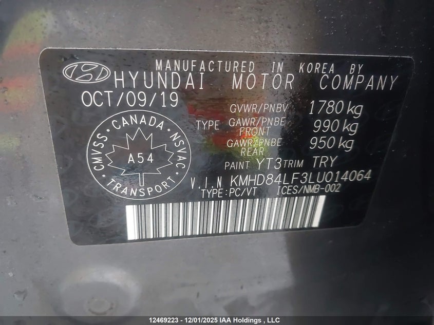 KMHD84LF3LU014064 2020 HYUNDAI ELANTRA photo no. 9