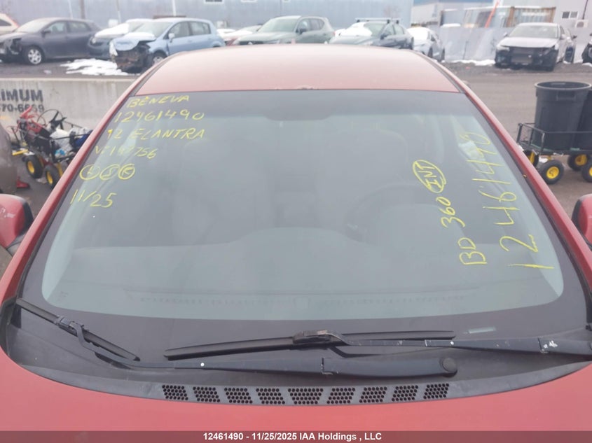 2012 Hyundai Elantra Gl VIN: 5NPDH4AE5CH147756 Lot: 12461490X