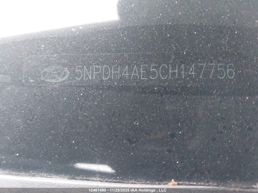 2012 Hyundai Elantra Gl VIN: 5NPDH4AE5CH147756 Lot: 12461490X