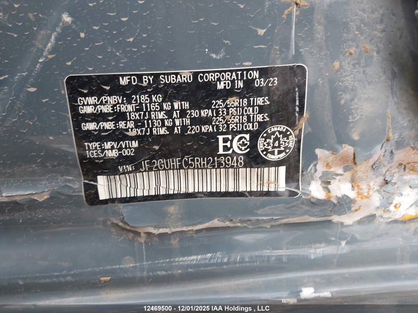 JF2GUHFC5RH213948 2024 SUBARU XV photo no. 9