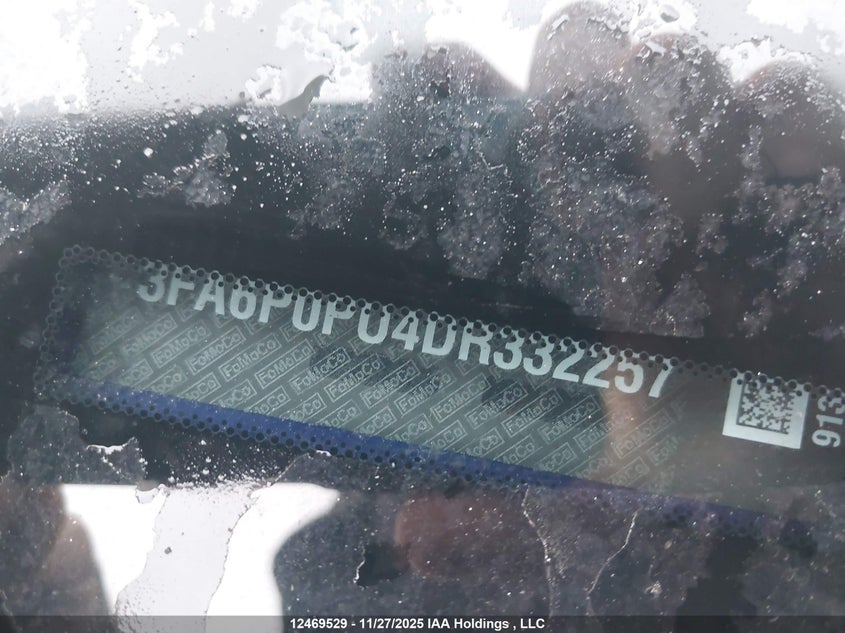 2013 Ford Fusion Energi Se Luxury VIN: 3FA6P0PU4DR332257 Lot: 12469529