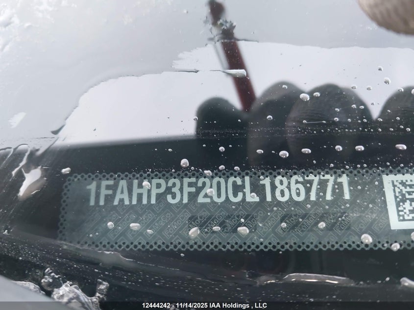 2012 Ford Focus Se VIN: 1FAHP3F20CL186771 Lot: 12444242X