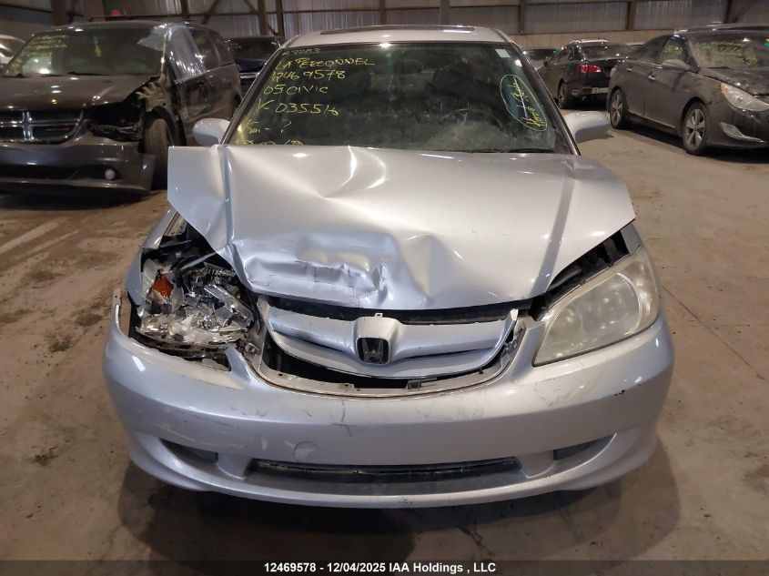 2005 Honda Civic Lx-G VIN: 2HGES16625H035516 Lot: 12469578