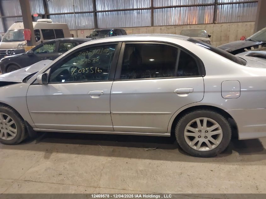 2005 Honda Civic Lx-G VIN: 2HGES16625H035516 Lot: 12469578