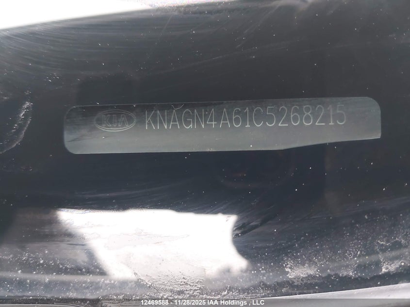 2012 Kia Optima Ex Turbo/Ex Turbo + VIN: KNAGN4A61C5268215 Lot: 12469588