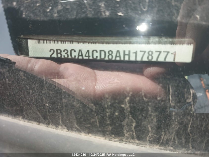 2010 Dodge Charger VIN: 2B3CA4CD8AH178771 Lot: 12434036X