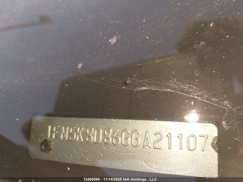 2016 Ford Explorer Xlt VIN: 1FM5K8D86GGA21107 Lot: 12455095X