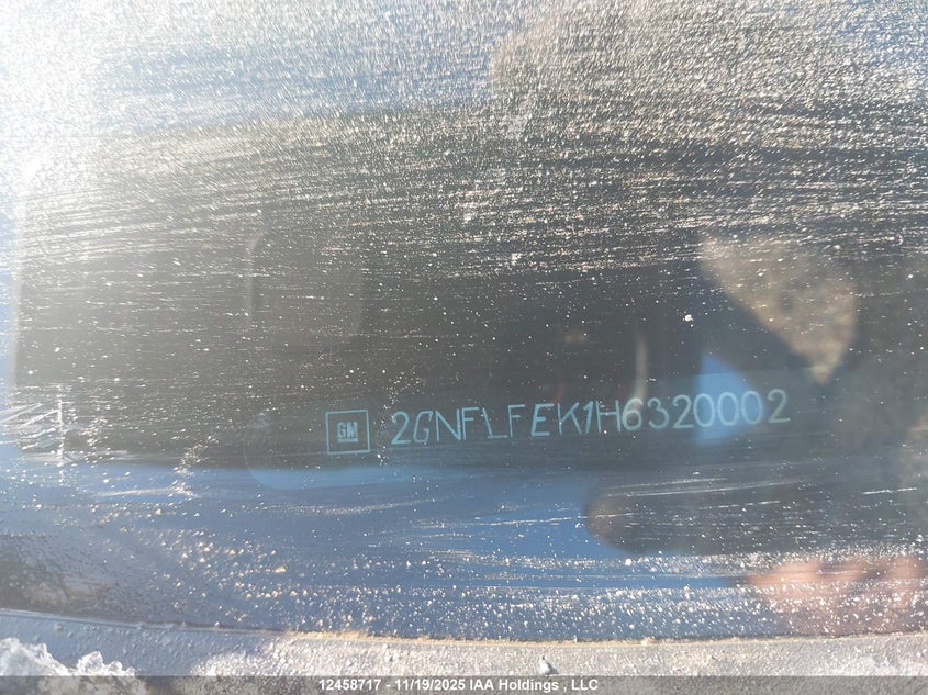 2017 Chevrolet Equinox 1Lt VIN: 2GNFLFEK1H6320002 Lot: 12458717X