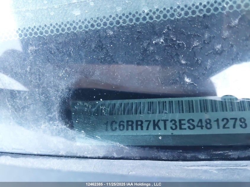 2014 Ram 1500 St VIN: 1C6RR7KT3ES481278 Lot: 12462385X