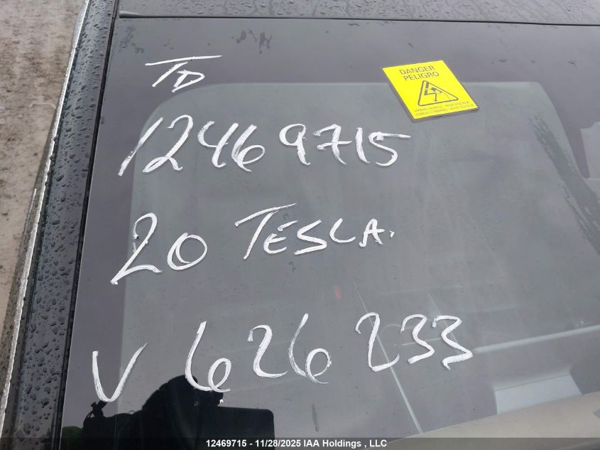 2020 Tesla Model 3 Long Range VIN: 5YJ3E1EB0LF626233 Lot: 12469715