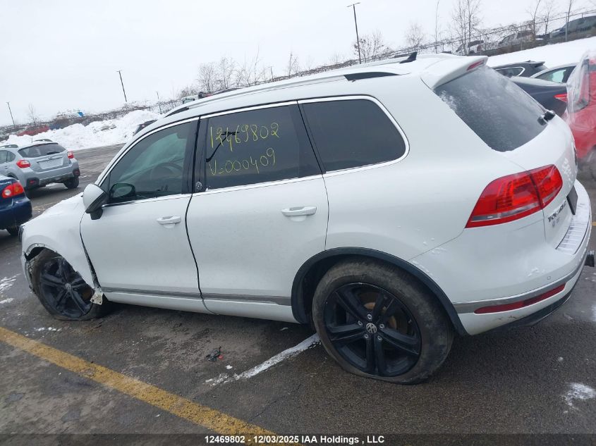 2017 Volkswagen Touareg 3.6L Wolfsburg Edition VIN: WVGRF7BP9HD000409 Lot: 12469802