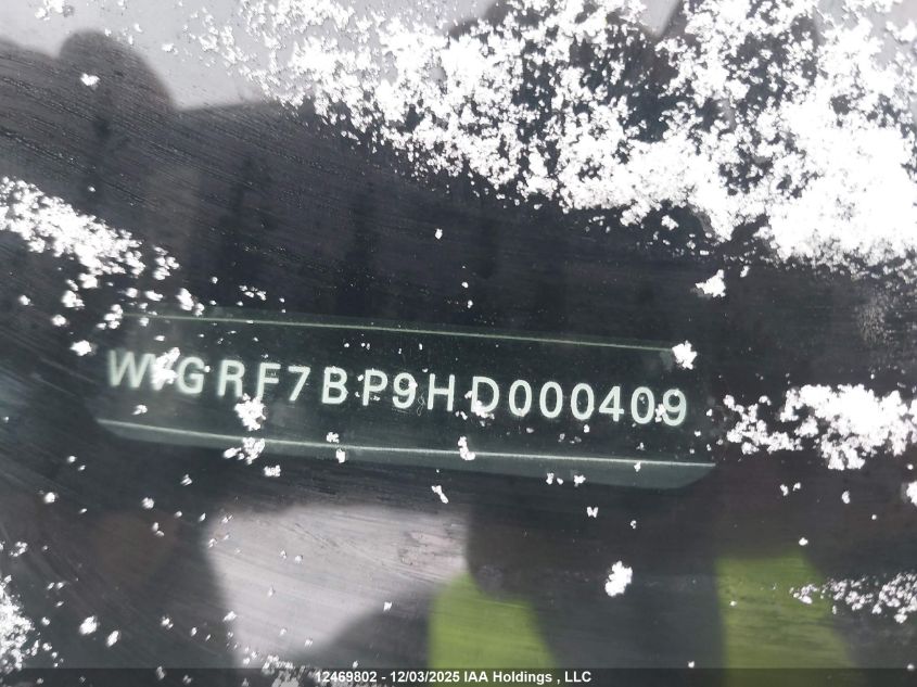 2017 Volkswagen Touareg 3.6L Wolfsburg Edition VIN: WVGRF7BP9HD000409 Lot: 12469802