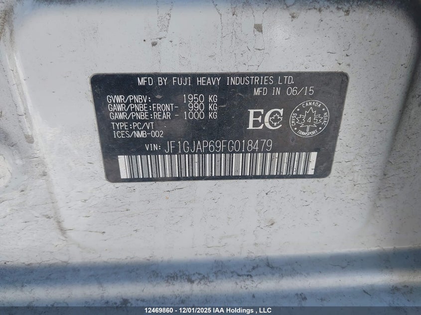 JF1GJAP69FG018479 2015 SUBARU IMPREZA photo no. 19