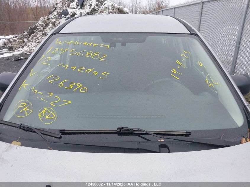 2012 Mazda Mazda5 Gs VIN: JM1CW2CL7C0126390 Lot: 12456882X