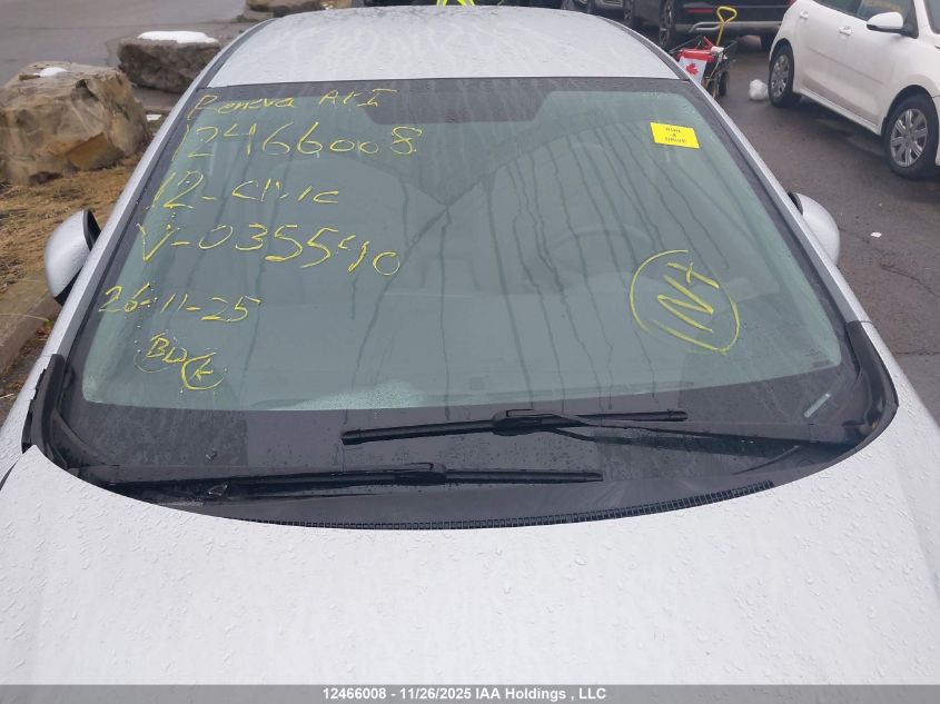 2012 Honda Civic Lx VIN: 2HGFB2F42CH035540 Lot: 12466008X