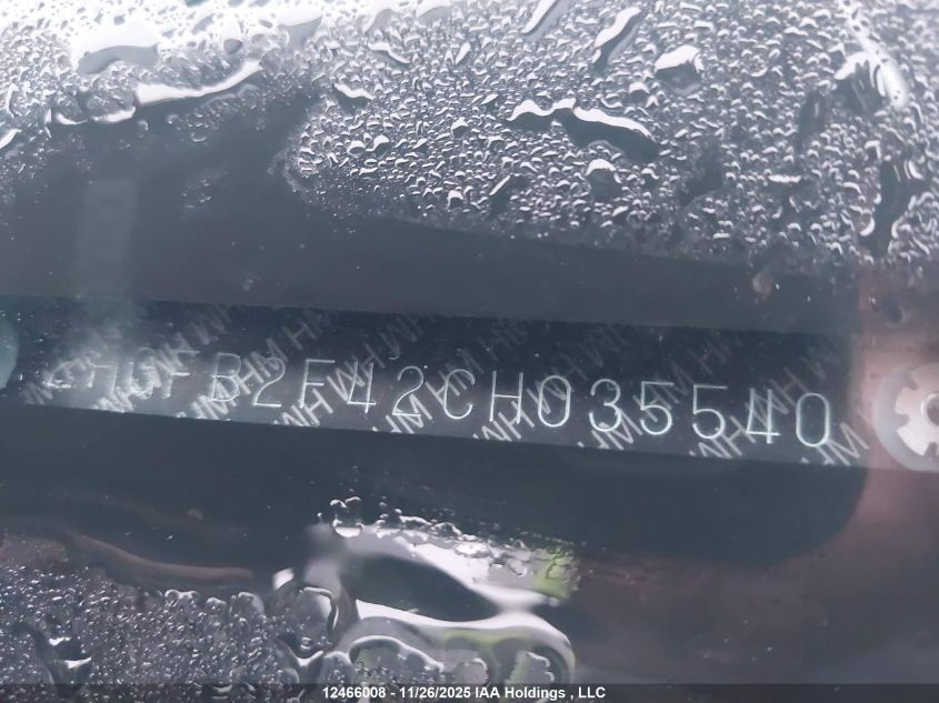 2012 Honda Civic Lx VIN: 2HGFB2F42CH035540 Lot: 12466008X