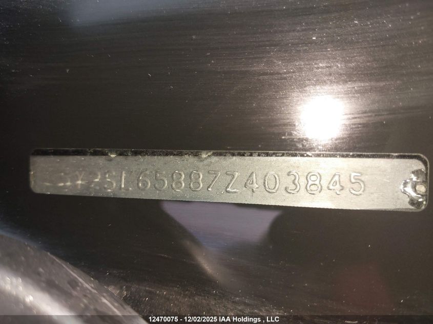 2007 Pontiac Vibe VIN: 5Y2SL65887Z403845 Lot: 12470075