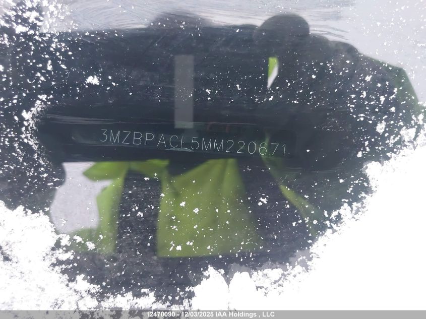 2021 Mazda Mazda3 Gs VIN: 3MZBPACL5MM220671 Lot: 12470090