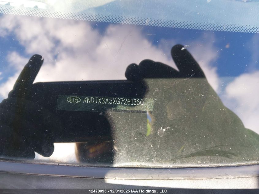 2016 Kia Soul Ex/Ex+/Ex+ Eco/Sport Special Edition/Sx/Sx Luxury/Urban Special Edition VIN: KNDJX3A5XG7261360 Lot: 12470093