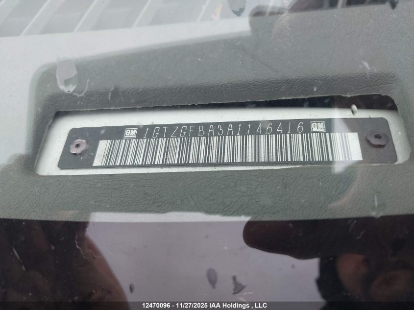 2010 GMC Savana 2500 Standard VIN: 1GTZGFBA3A1146416 Lot: 12470096