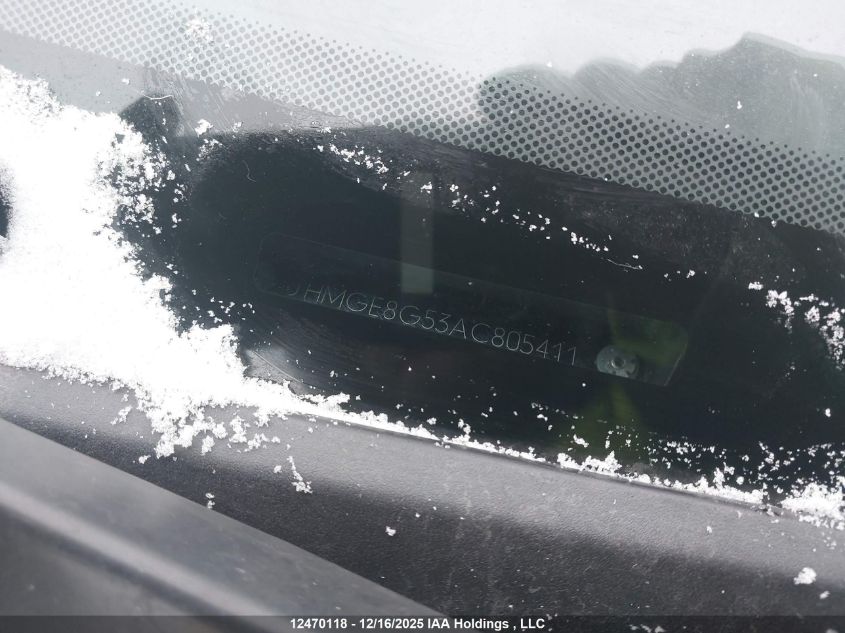 2010 Honda Fit Lx VIN: JHMGE8G53AC805411 Lot: 12470118